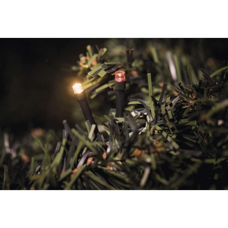 Vánoční osvětlení Emos ZY1908T, jantarová + červená, 12 m