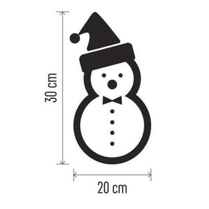 Vánoční sněhulák Emos DCWW07, teplá bílá, dřevo, 30cm