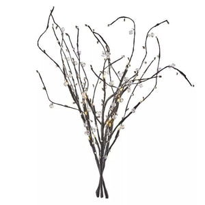 Vánoční větvička s perlami Emos DCTW08, teplá bílá, 60 cm