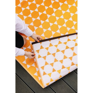 Venkovní koberec Green Decore Hexagon, oranžový, 90x150 cm