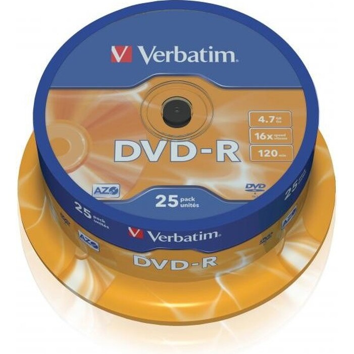 Verbatim DVD-R 4,7GB 16x, 25ks (43522)