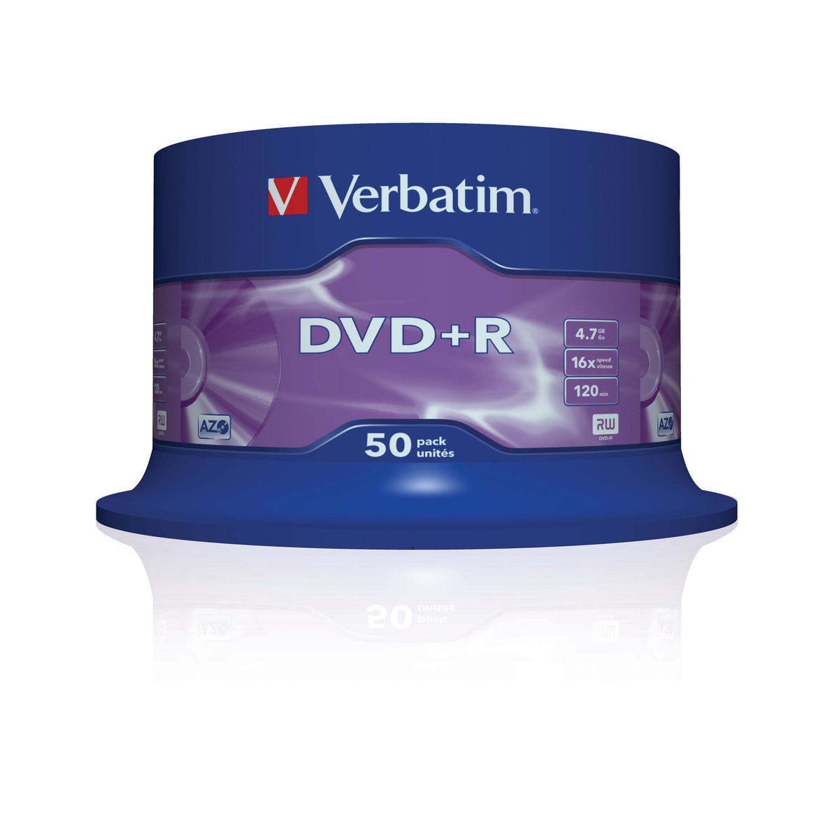 Verbatim DVD+R 4,7GB 16x, 50 ks (43550)