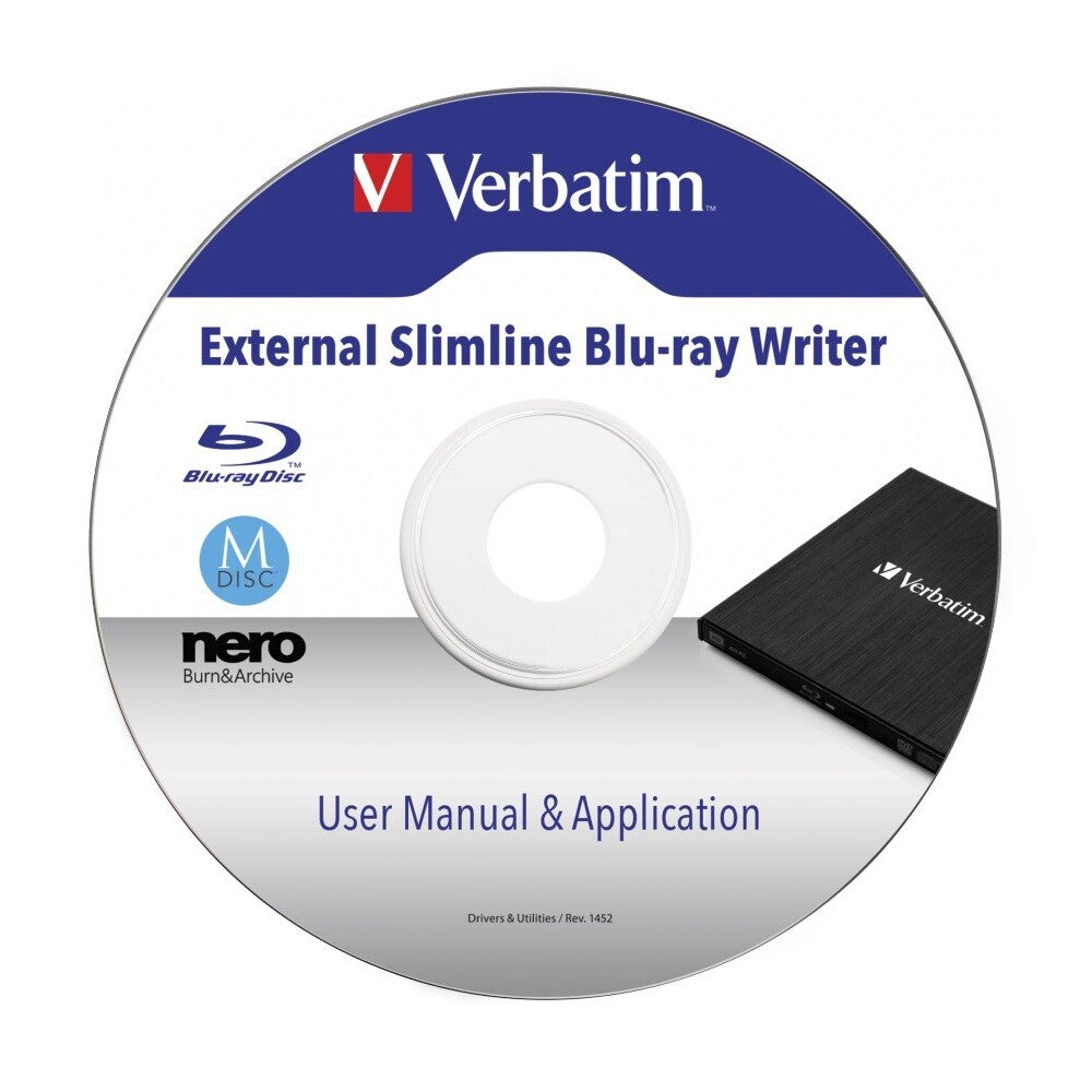 VERBATIM Externí Blu-Ray Slimline mechanika USB 3.0, černá POUŽIT