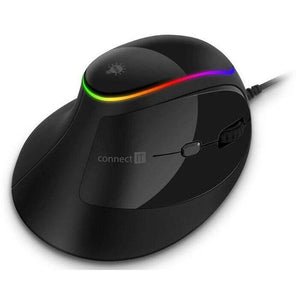 Vertikální myš Connect IT CMO-2800-BK OBAL POŠKOZEN