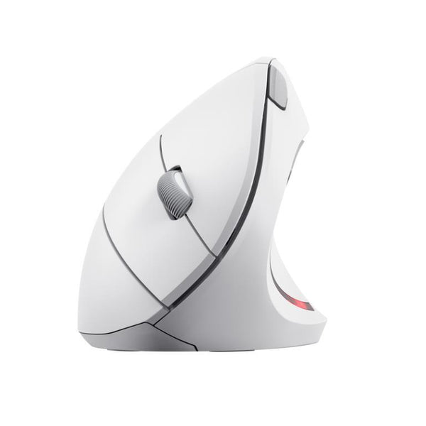 Levně Vertikální myš TRUST, Verto bezdrát. ergonomická myš, USB, bílá