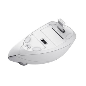 Vertikální myš TRUST, Verto bezdrát. ergonomická myš, USB, bílá