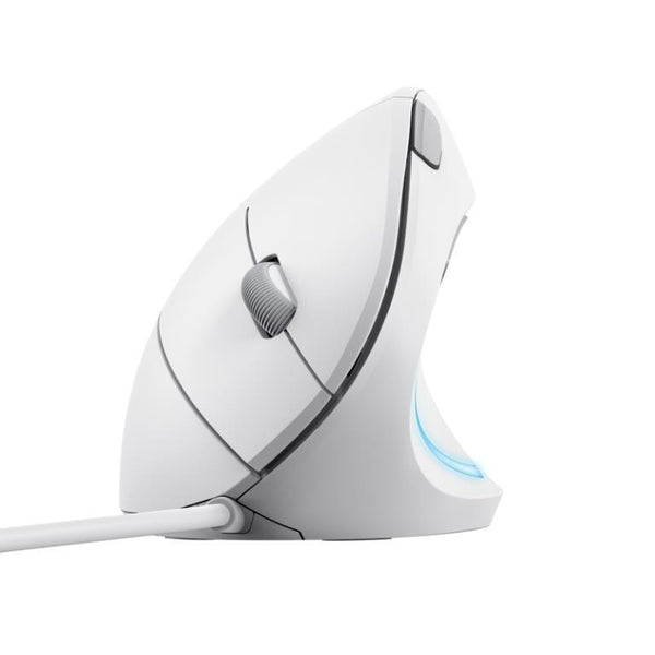 Levně Vertikální myš TRUST, Verto ergonomická myš, USB, bílá
