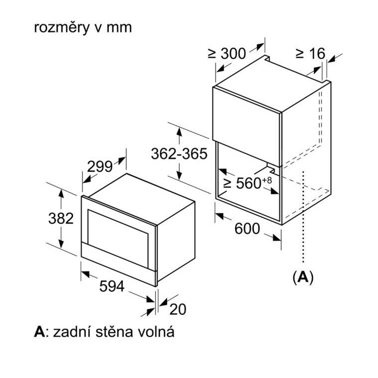 Vestavná mikrovlnná trouba Bosch BFL634GB1, 900W