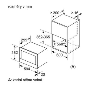 Vestavná mikrovlnná trouba Bosch BFL634GB1, 900W
