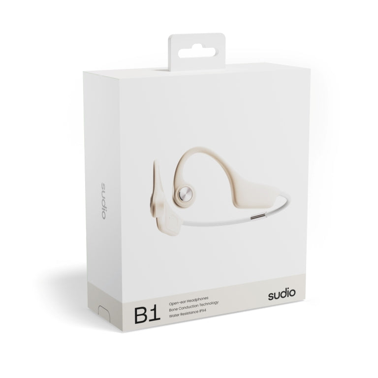 Voděodolná bezdrátová sluchátka SUDIO B1WHT, bílá