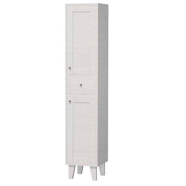 Levně Koupelnová skříňka Florentina (35x165x35 cm, bílá)