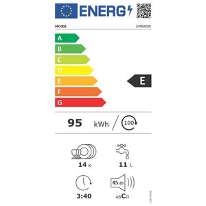Volně stojící myčka nádobí Mora SM685W, 60cm, 14sad