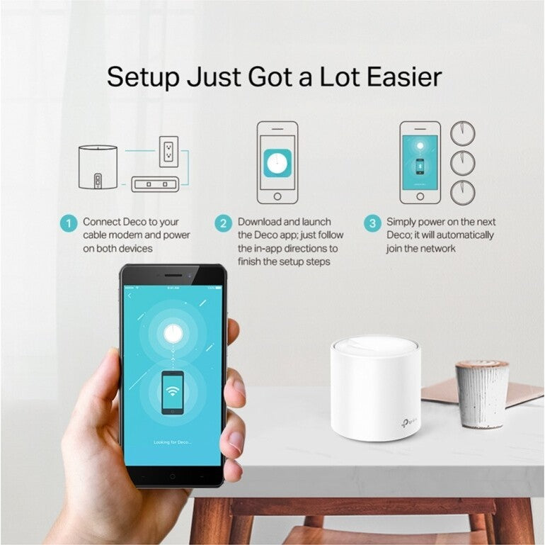 WiFi mesh TP-Link Deco X20, AX1800, 3-pack