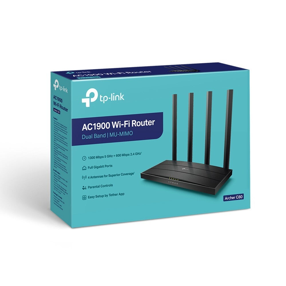 WiFi router TP-Link Archer C80, AC1900
