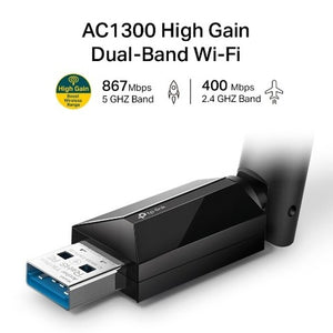 WiFi USB adaptér TP-Link Archer T3U Plus, AC1300