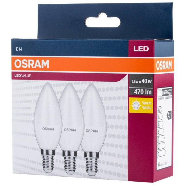 Levně LED žárovka Osram, 4.9 W, E14, 3pack