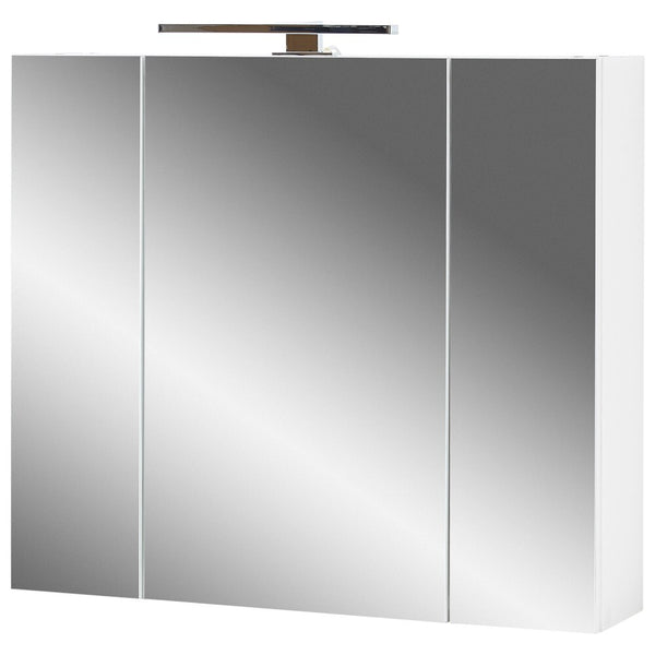 Levně Koupelnová skříňka Morety se zrcadlem (76x71x23 cm, bílá)