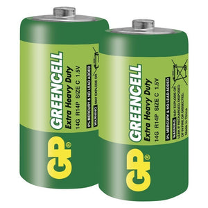 Zinkové baterie GP Greencell C (R14), 2ks